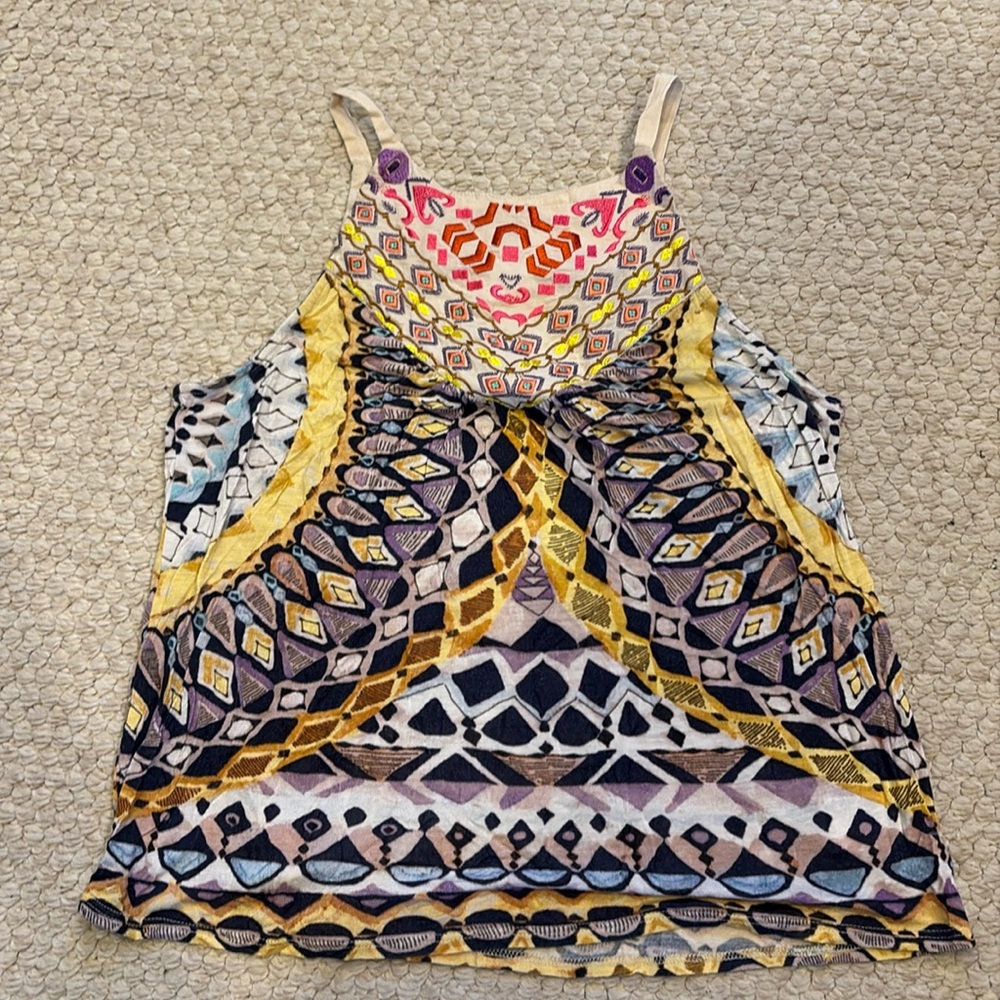 One September Anthropologie Top Size S, Flowy, Bohemian embroidered festival